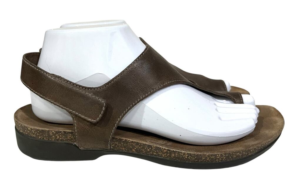 Dansko Women's Size 7.5 - 8 EU 38 Reece Toe Loop Slingback Sandals Stone Brown
